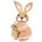 10" Plush Girl Easter Rabbit Figurine with Basket